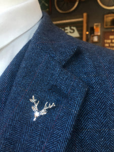 Silver Stag Lapel Pin