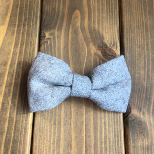 Junior Grey Wool Bow Tie