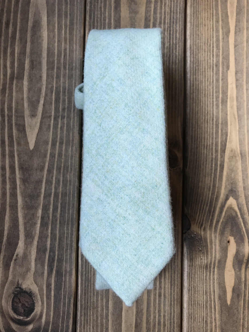 Pale Green Wool Tie