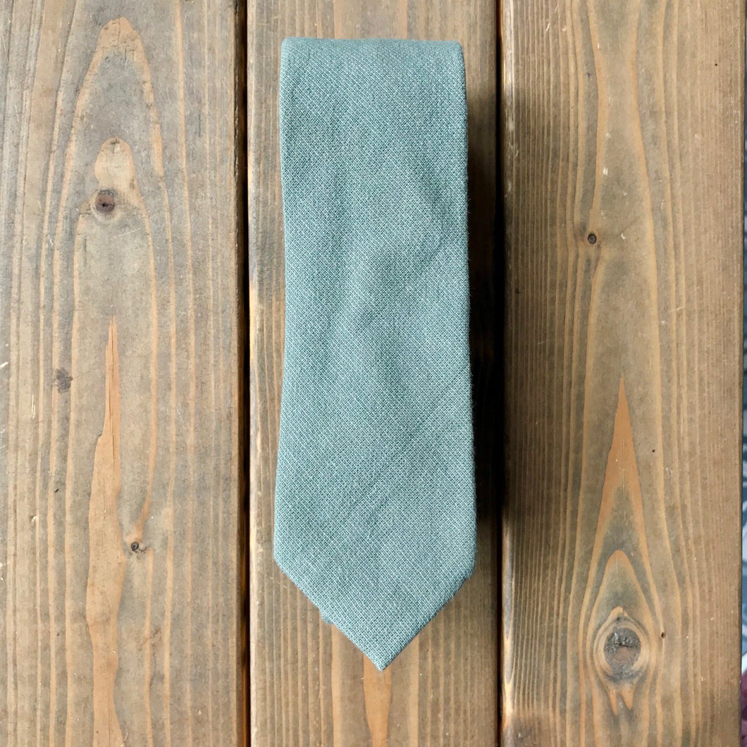 Olive Cotton Tie