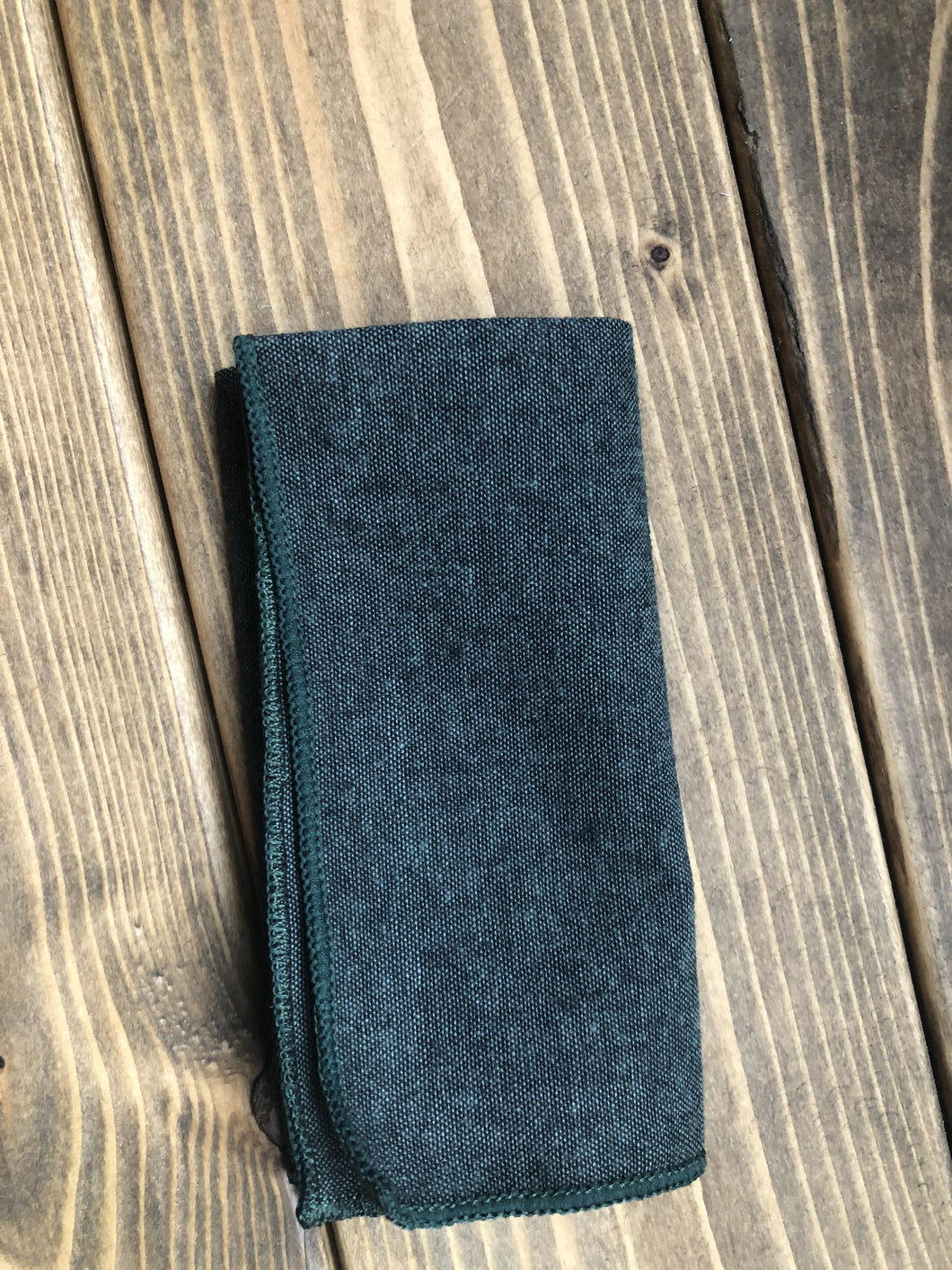 Forest Green Cotton Pocket Square