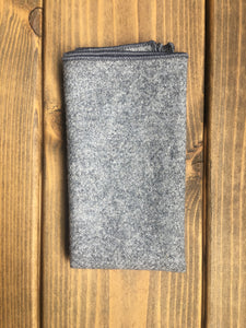 Grey Wool Pocket Square