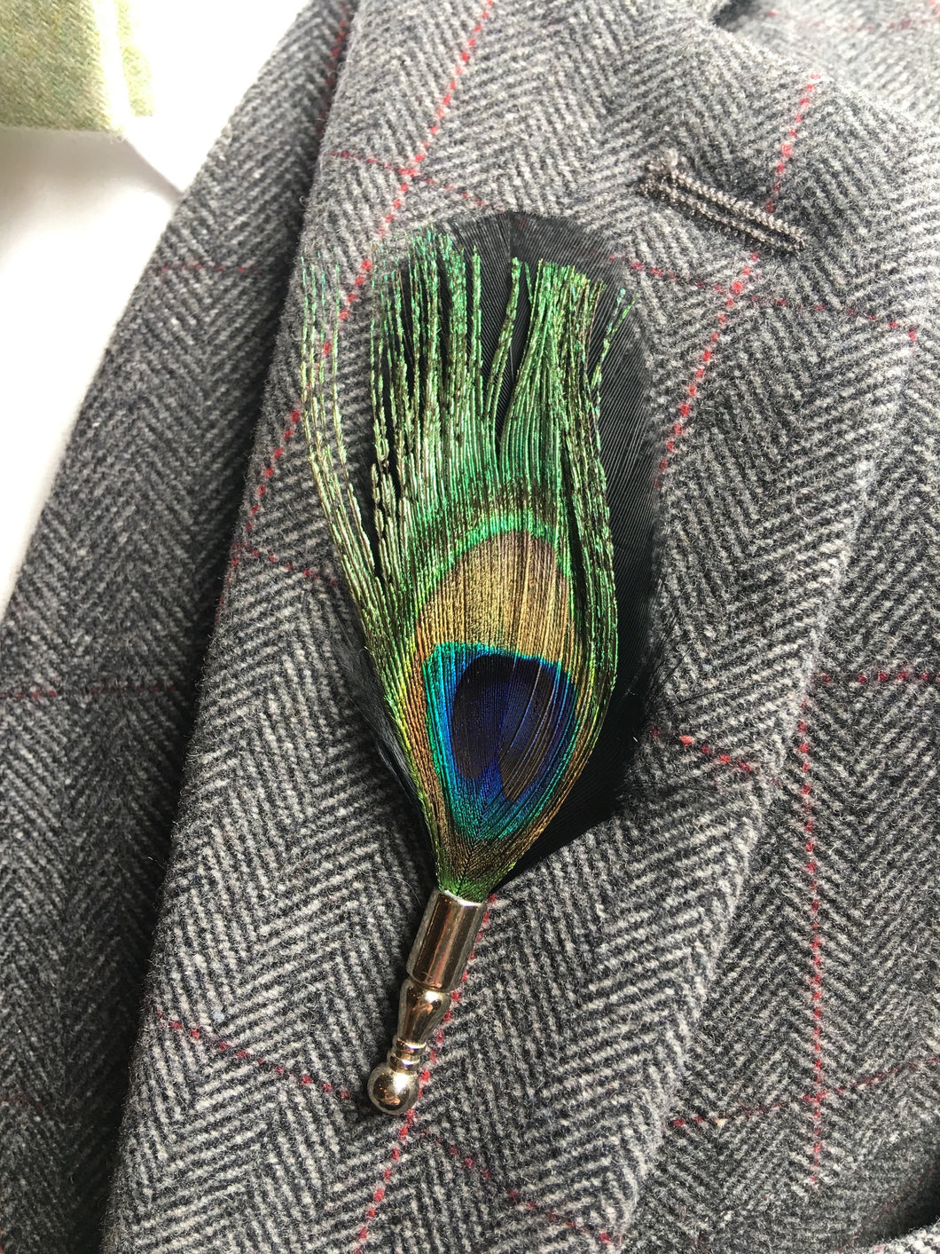 Peacock Feather Lapel Pin