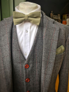 Olive Cotton Bow Tie