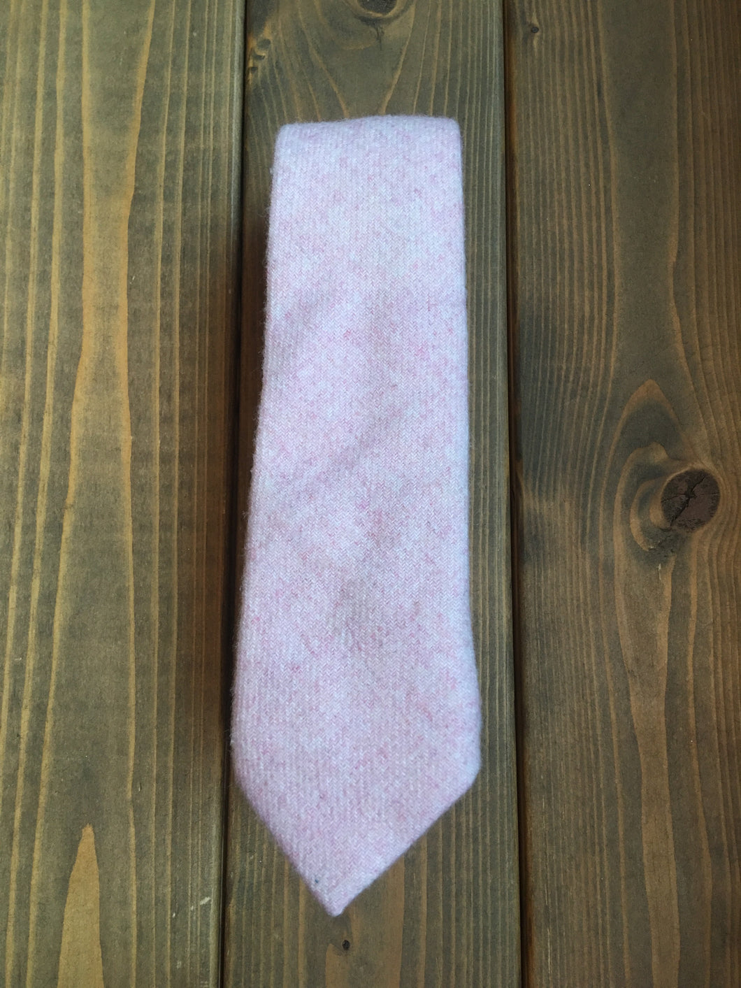Pale Pink Wool Tie