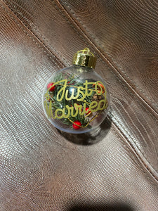 Newlyweds "Just Married" Bauble