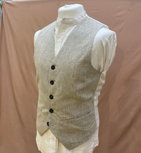 Load image into Gallery viewer, Safari Off White Linen Waistcoat
