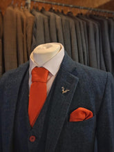 Load image into Gallery viewer, Orange Knitted Pocket Square

