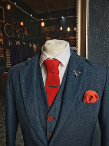 Rust Knitted Tie - Clearance