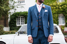 Load image into Gallery viewer, Southwold Blue Wool Waistcoat
