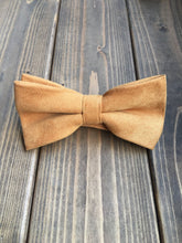 Load image into Gallery viewer, Mustard Cotton Bow Tie
