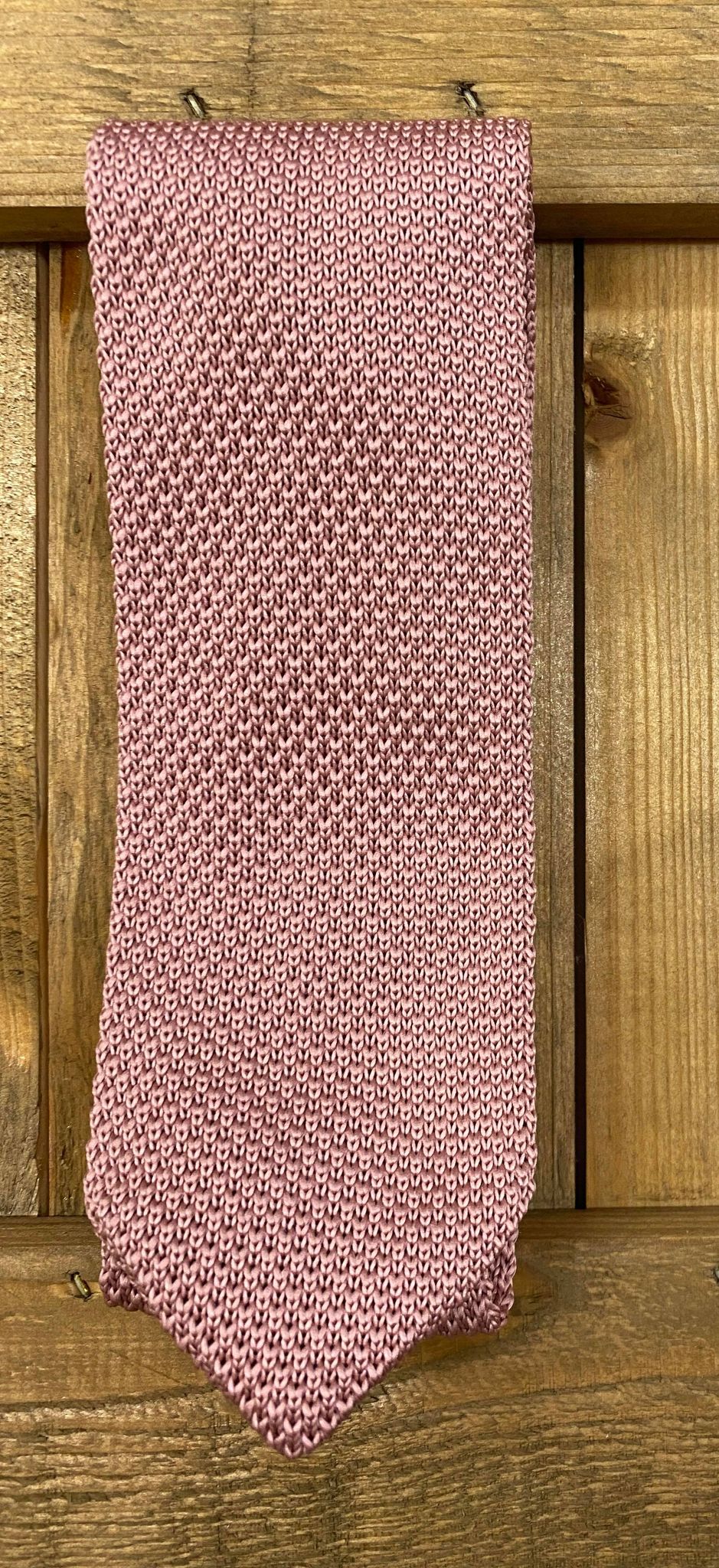 Dusky Pink Knitted Tie