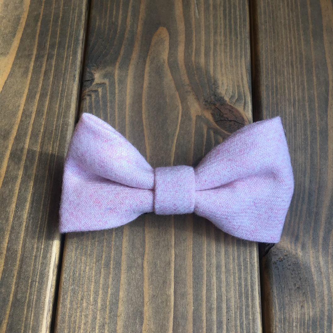 Junior Pale Pink Wool Bow Tie
