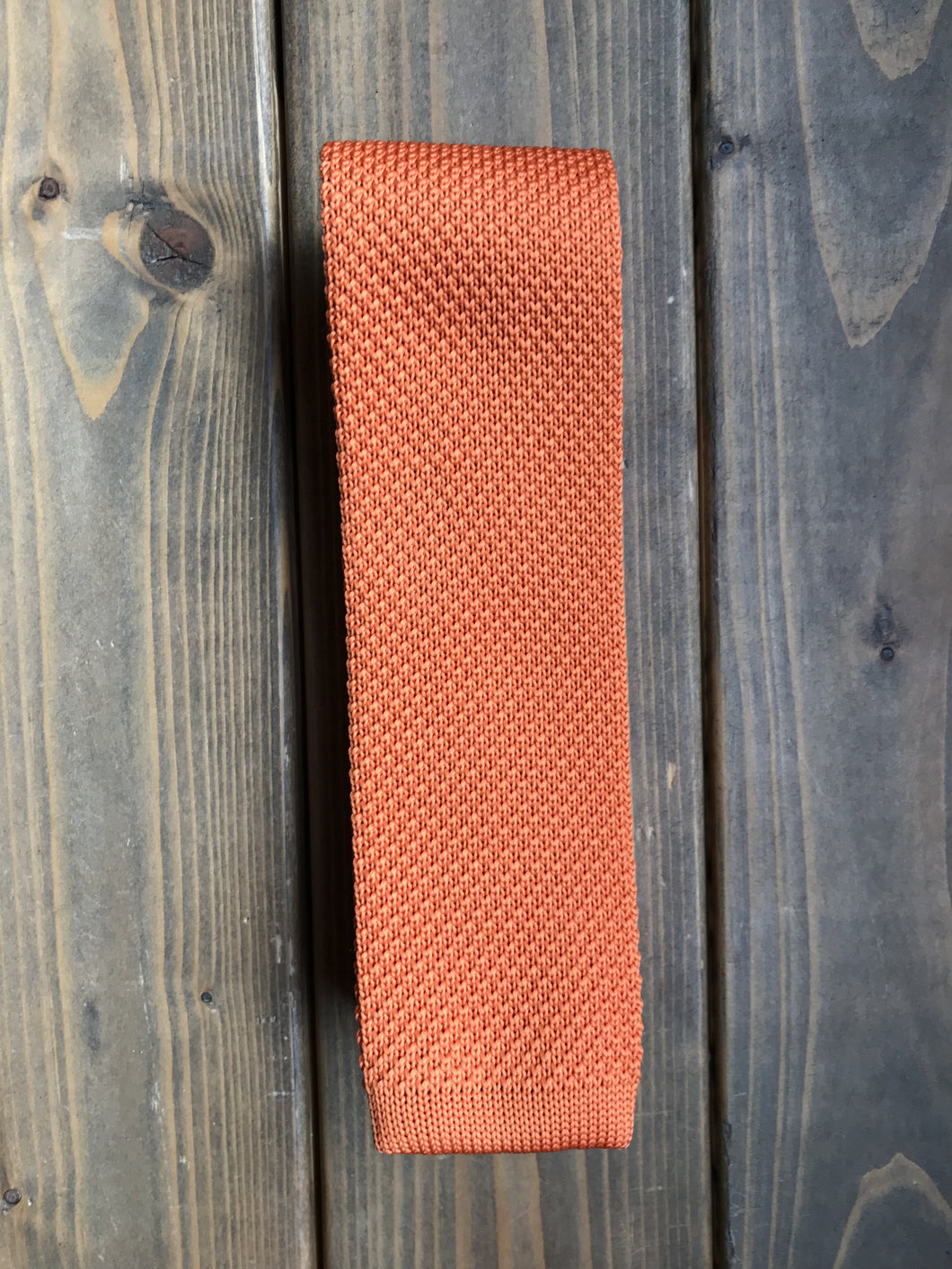Orange Knitted Tie