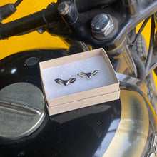 Load image into Gallery viewer, Cufflinks - Silver Colour Winged Heart
