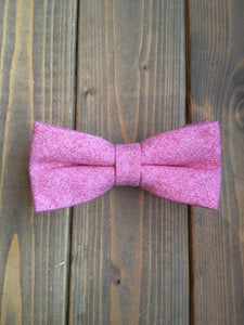 Raspberry Pink Wool Bow Tie